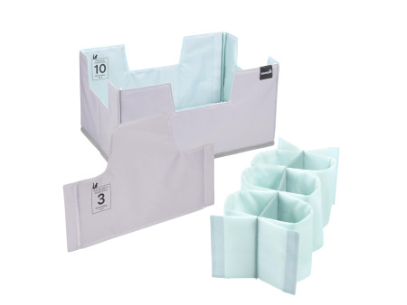 keeeper Set organiseur de courses 'nea', XL, gris/bleu d'eau