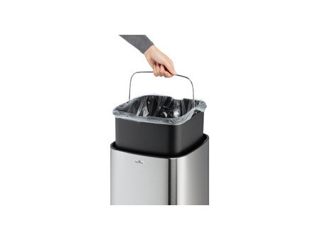 DURABLE Poubelle automatique 'NO TOUCH', 35 litres, argent