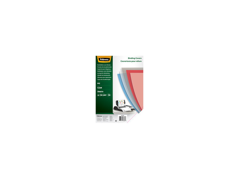 Fellowes Couverture, A4, PVC, 0,24 mm, transparent