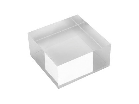 deflecto Bloc d'acrylique, 50 x 50 x 50 mm, transparent