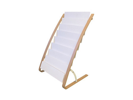 ALBA Porte-brochures, 8 compartiments, largeur: 580 mm,blanc