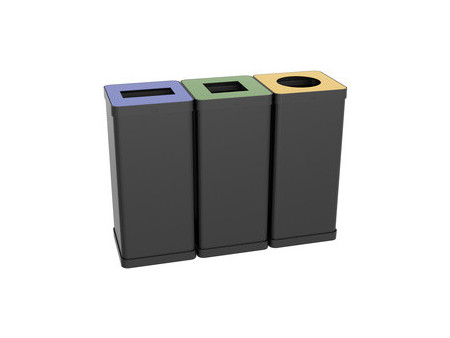 ALBA Poubelle de tri sélectif pour déchets résiduels, noir