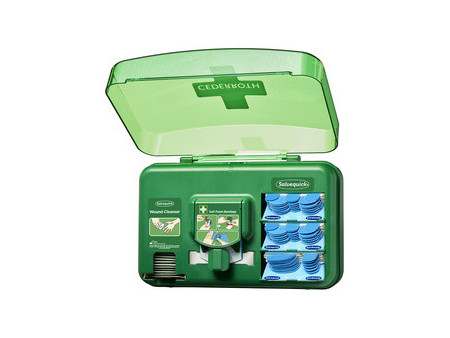CEDERROTH Kit de premiers secours Wound Care Dispenser Blue