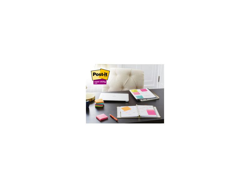 Post-it Bloc-note super sticky notes, 76 x 76 mm, Neon
