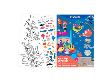 Pelikan Cahier d'art plastique upcycling 'monde aquatique'