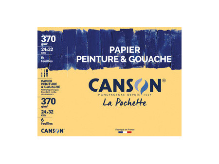 CANSON Papier à dessin Peinture et Gouache, 320 x 240 mm