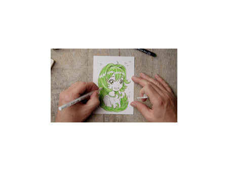 SAKURA Set créatif Manga, 3 stylos + papier