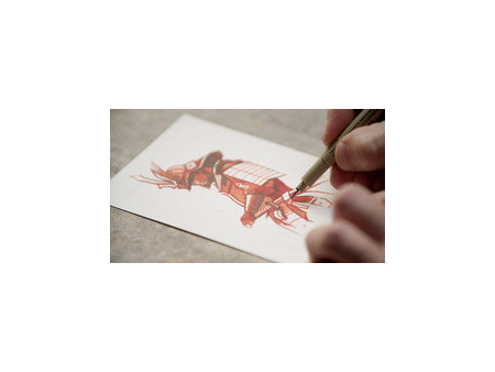 SAKURA Set créatif Samouraï, 3 stylos + papier
