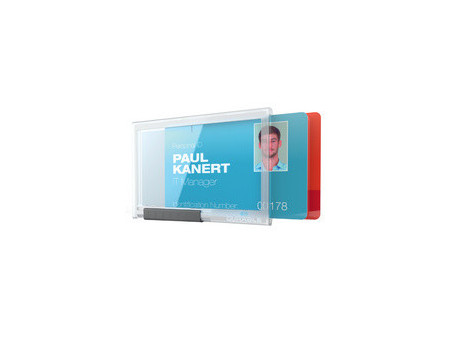 DURABLE Porte-badge PUSHBOX TRIO, transparent
