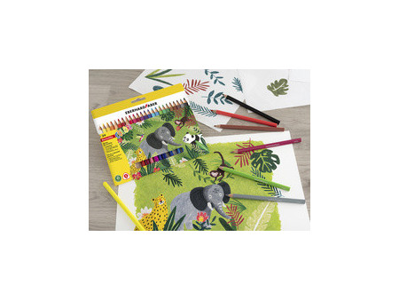 EBERHARD FABER Crayon de couleur COLORI Jumbo, étui de 24