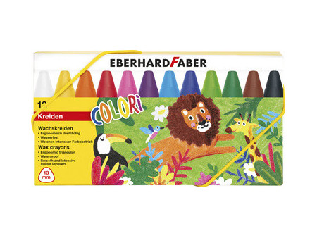 EBERHARD FABER Craie de cire COLORI, boîte en carton de 12