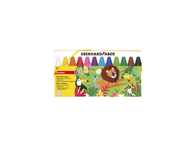 EBERHARD FABER Craie de cire COLORI, boîte en carton de 12