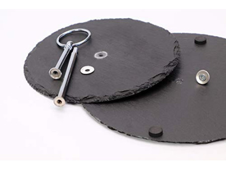 APS Plat de service ardoise naturelle, 2 étages, anthracite