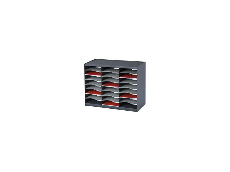 PAPERFLOW Trieur monobloc, 24 compartiments, noir