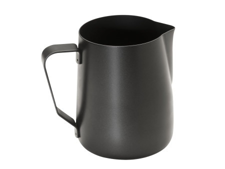 APS Pichet à lait universel, acier inoxydable noir, 0,35 l