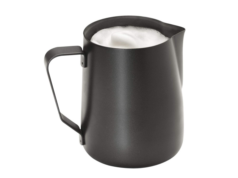 APS Pichet à lait universel, acier inoxydable noir, 0,6 l