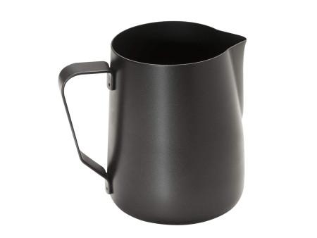 APS Pichet à lait universel, acier inoxydable noir, 0,6 l