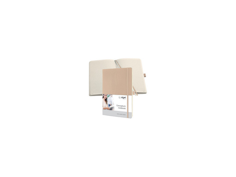 sigel Carnet de notes Conceptum, A4, quadrillé, noir