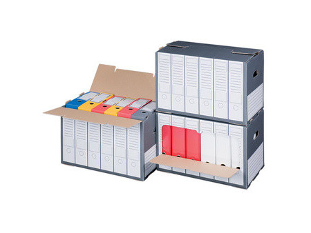 smartboxpro Conteneur d'archives, gris, couvercle perforé