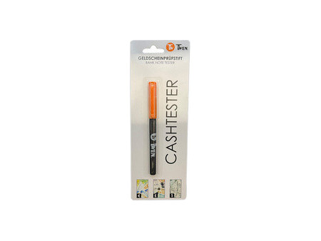 TWEN Stylo détecteur de faux billets, couleur: orange / noir