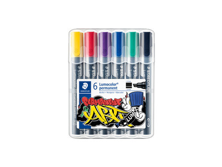 STAEDTLER Marqueur permanent 350 Lumocolor, étui de 4