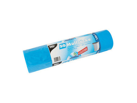 STARPAK Sac poubelle HDPE, 120 litres, bleu