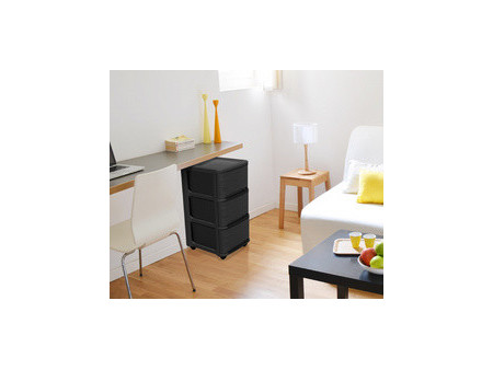 EDA Module de classement STONE, 3 tiroirs, PP, blanc