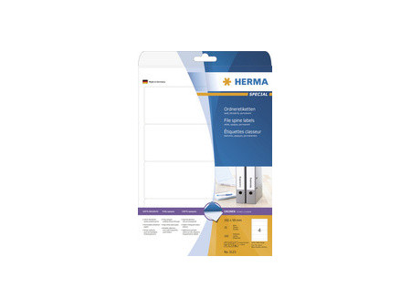 HERMA Etiquette dos de classeur SPECIAL, 192 x 59 mm, blanc