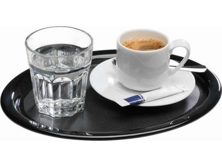 APS Plateau de service KAFFEEHAUS, ovale, en mélamine noir