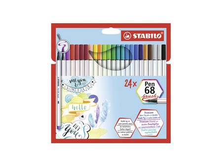 STABILO Feutre pinceau Pen 68 brush, étui en carton de 8
