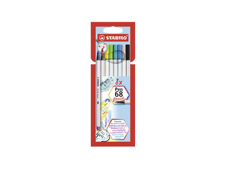 STABILO Feutre pinceau Pen 68 brush, étui en carton de 12