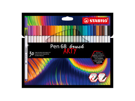 STABILO Feutre pinceau Pen 68 brush ARTY Edition, étui de 30
