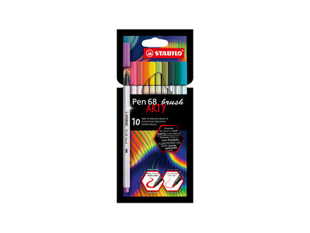 STABILO Feutre pinceau Pen 68 brush ARTY Edition, étui de 30