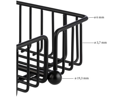 APS Support pour serviettes URBAN, métal, noir