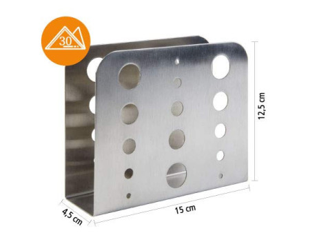 APS Support de serviettes, en acier inoxydable poli mat