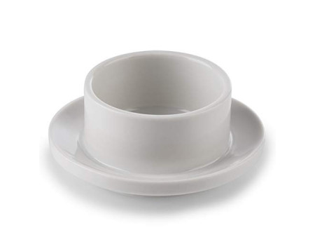 APS Beurrier, en acier inoxydable/porcelaine