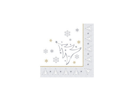 PAPSTAR Serviette à motif de Noël 'X-Mas Elegance', or
