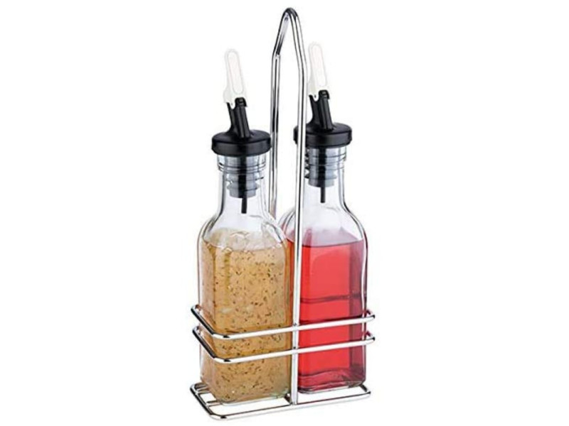 APS Ménagère de table huile & vinaigre, verre/inox, 0,12 L