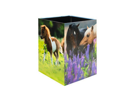 HERMA Corbeille à papier 'Pré à chevaux', carton
