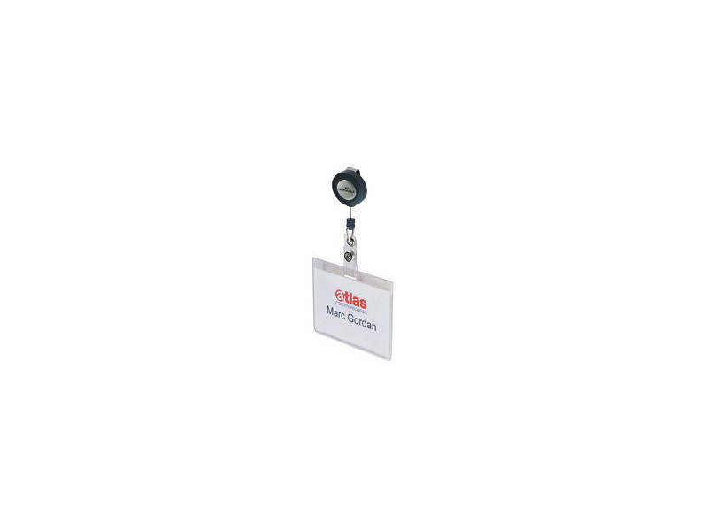 DURABLE Badge avec enrouleur, 90 x 60 mm