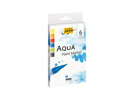 KREUL Stylo pinceau Aqua Paint SOLO Goya, set de 6 pièces