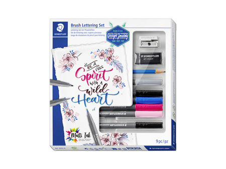 STAEDTLER Kit d'écriture Brush Lettering, 9 pièces
