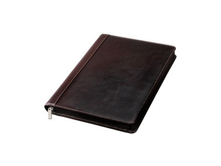 Alassio Conférencier 'MONACO', A4, cuir, marron sombre