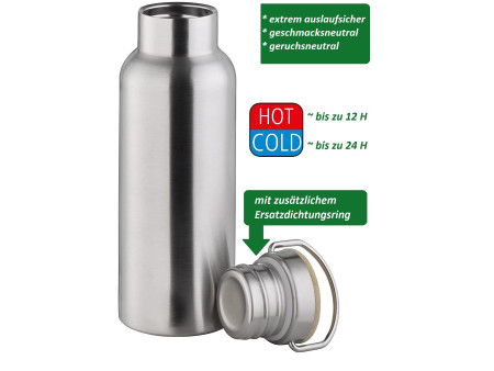 APS Gourde H2O YEAH!, acier inoxydable, 0,75 litre