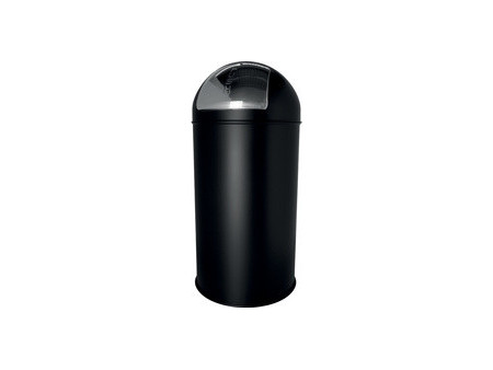 helit Poubelle en métal 'the dome', 30 litres, noir