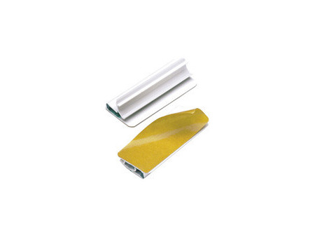 DURABLE VARIOCLIP adhésif, clip blanc avec bandes vertes
