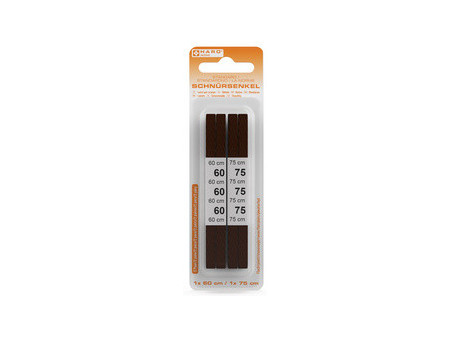 HARO Lacets Standard, plat, 600/750 mm, marron foncé