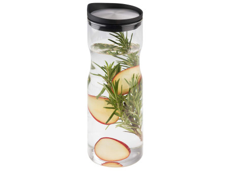APS Carafe en verre avec couvercle, 1,0 litre, verre/inox