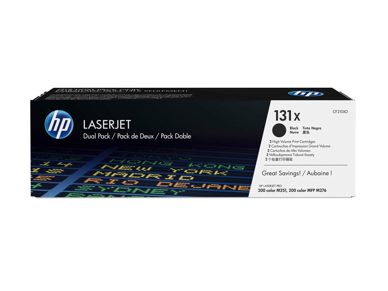 hp Toner no. 131X CF210X pour hp LaserJet série pro, 2 pcs