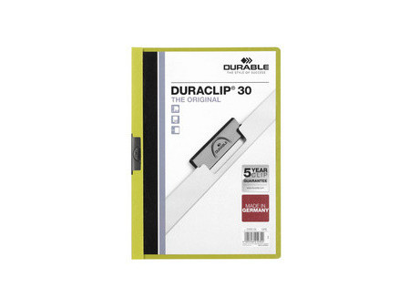 DURABLE Chemise à clip DURACLIP ORIGINAL 30, A4, vert